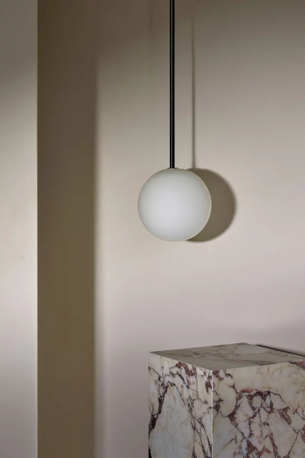 Orb Pendant Light 200mm, Large - Solid Rod - Image 4