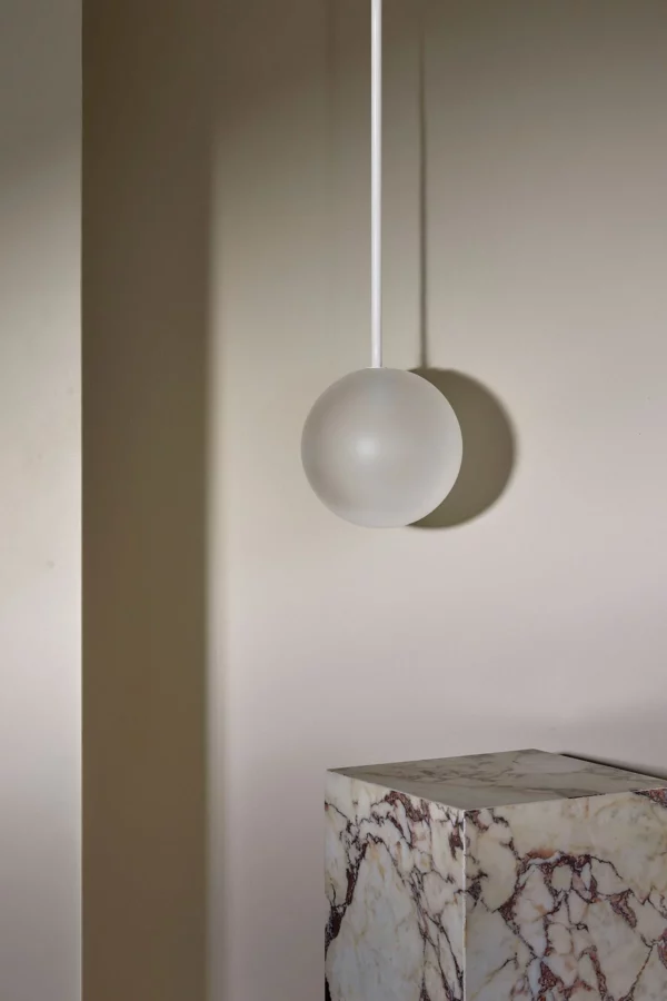 Orb Pendant Light 200mm, Large - Solid Rod - Image 6