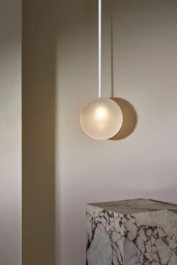 Orb Pendant Light 200mm, Large - Solid Rod - Image 7