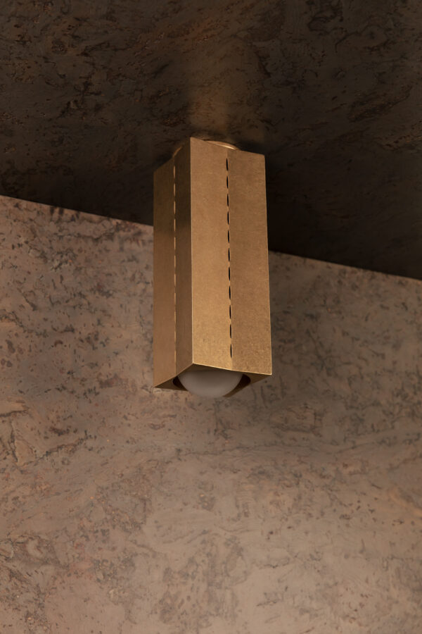 Polaris Ceiling Light - Large - Tumbled Brass / Aluminium - Image 10