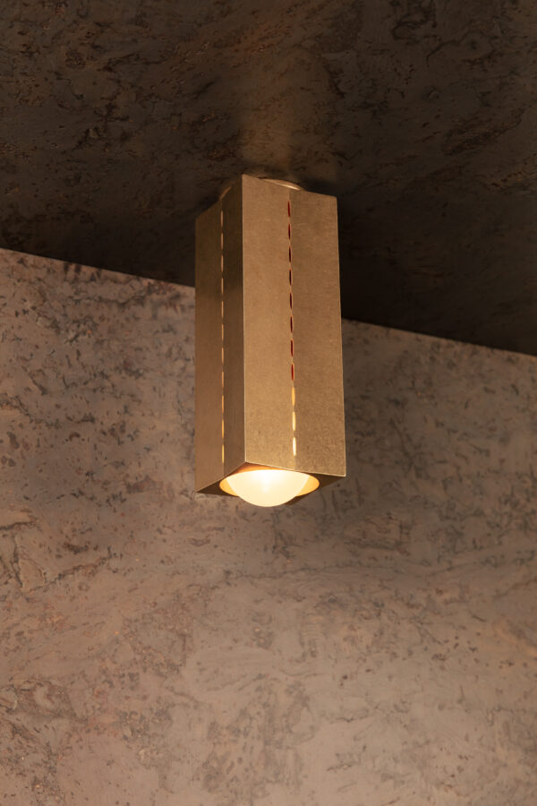 Polaris Ceiling Light - Large - Tumbled Brass / Aluminium
