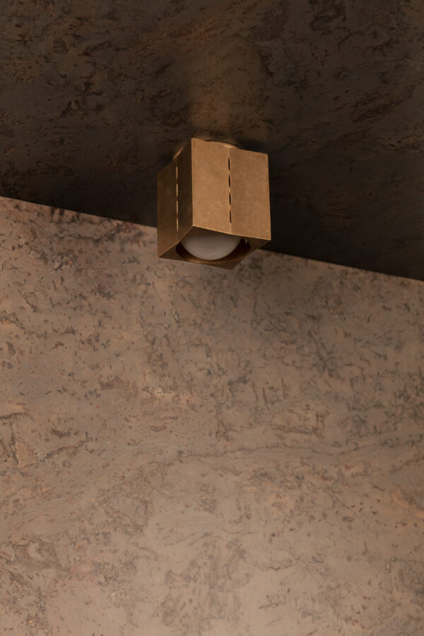 Polaris Ceiling Light - Small - Tumbled Brass / Aluminium - Image 4