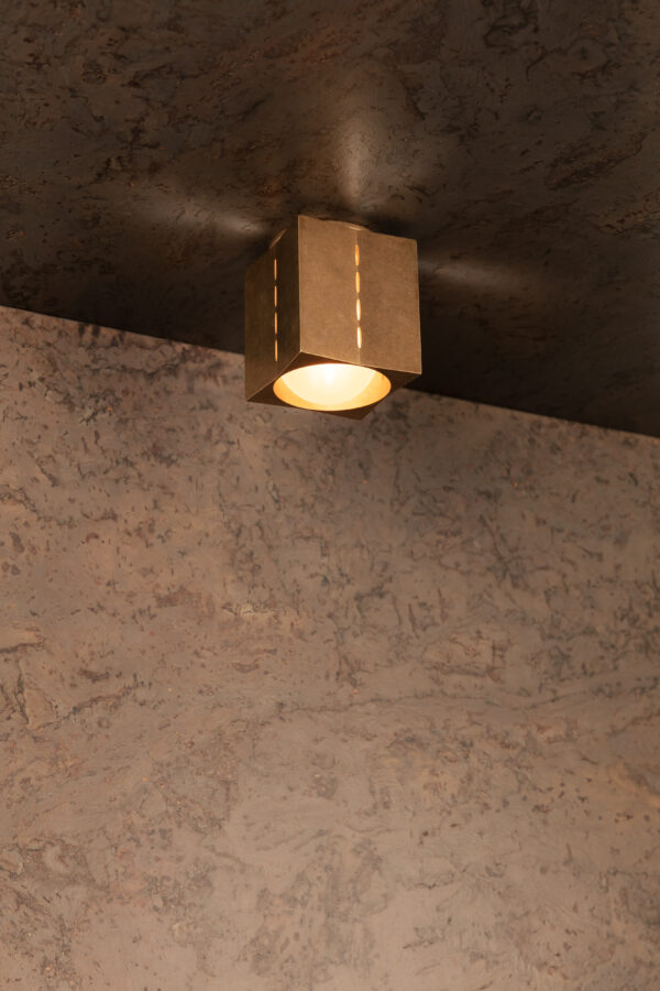 Polaris Ceiling Light - Small - Tumbled Brass / Aluminium - Image 5