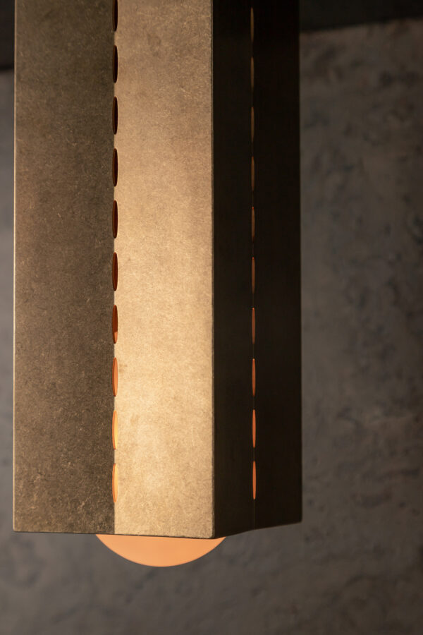 Polaris Ceiling Light - Large - Tumbled Brass / Aluminium - Image 5