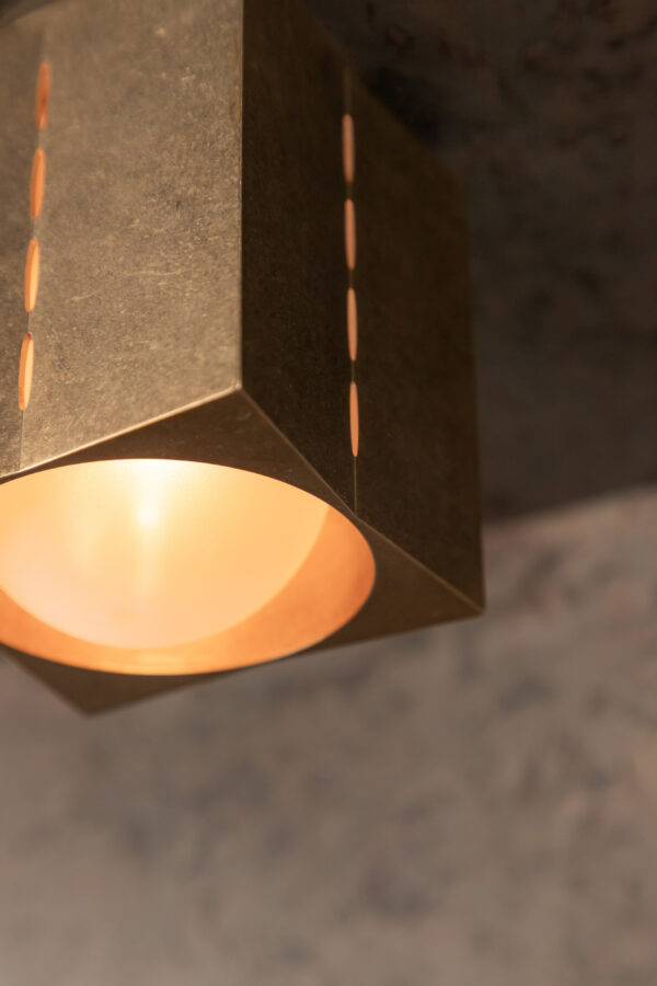 Polaris Ceiling Light - Large - Tumbled Brass / Aluminium - Image 13