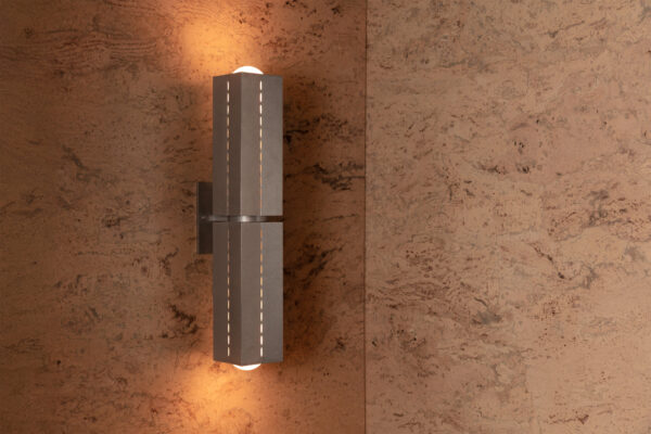 Polaris Wall Light - Large - Tumbled Brass / Aluminium - Image 4