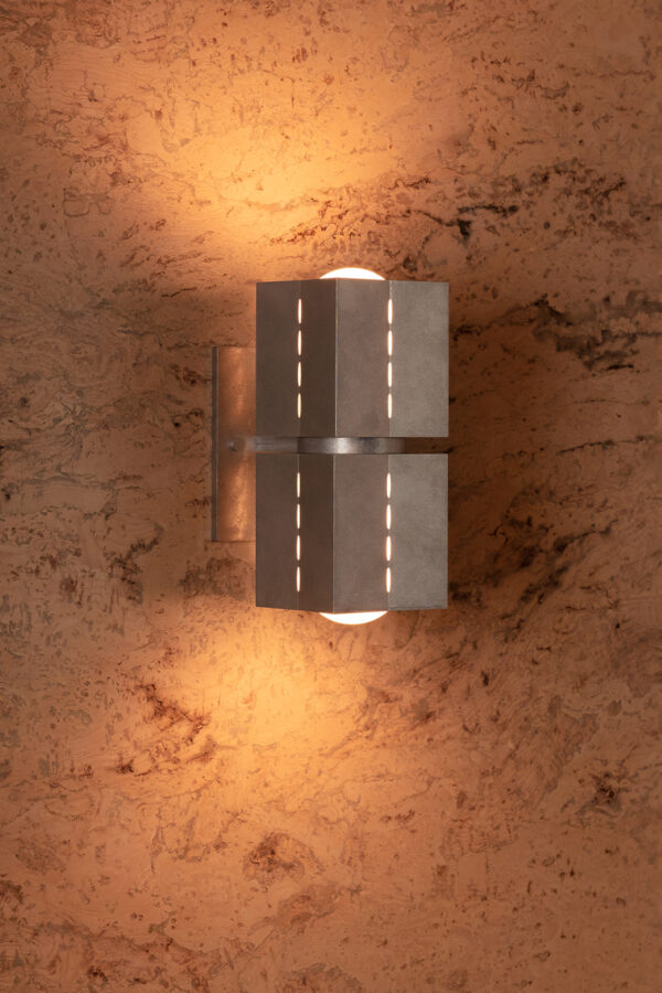 Polaris Wall Light - Small - Tumbled Brass / Aluminium - Image 7