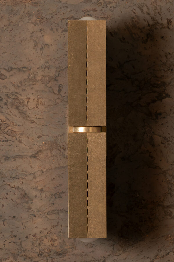 Polaris Wall Light - Large - Tumbled Brass / Aluminium - Image 6