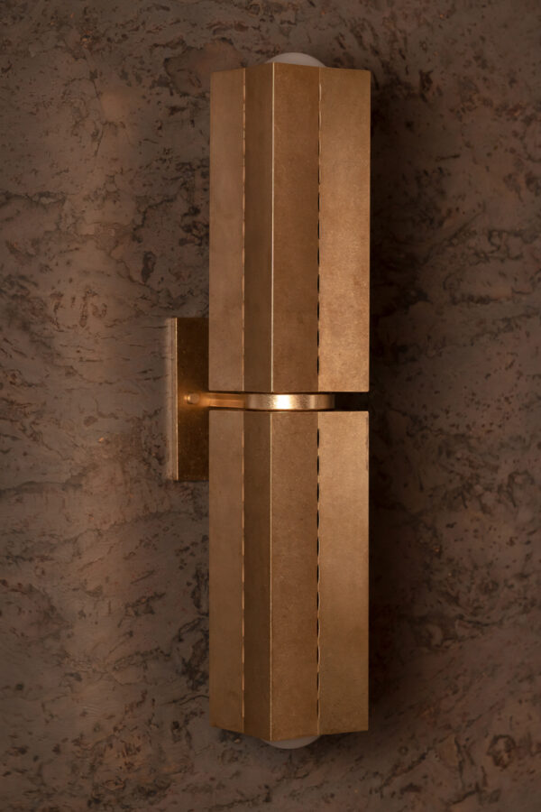 Polaris Wall Light - Large - Tumbled Brass / Aluminium - Image 8
