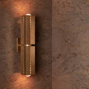Polaris Wall Light - Large - Tumbled Brass / Aluminium