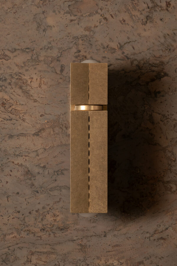 Polaris Wall Light - Medium - Tumbled Brass / Aluminium - Image 8