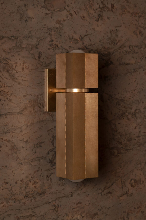 Polaris Wall Light - Medium - Tumbled Brass / Aluminium - Image 10