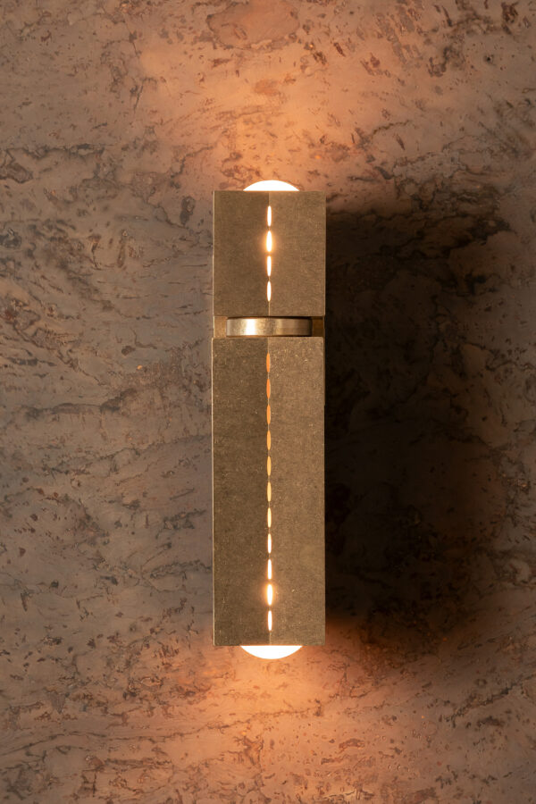 Polaris Wall Light - Medium - Tumbled Brass / Aluminium - Image 11