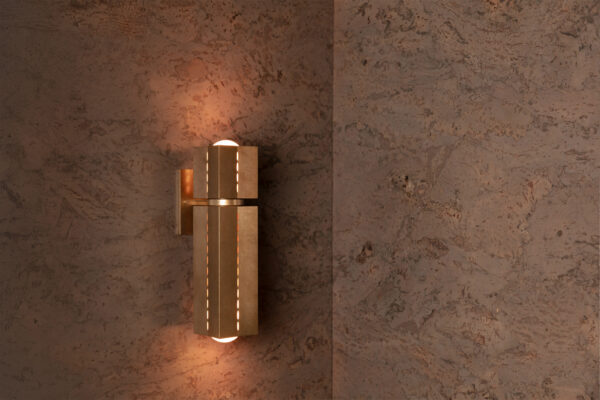 Polaris Wall Light - Medium - Tumbled Brass / Aluminium - Image 12