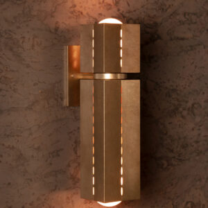 Polaris Wall Light - Medium - Tumbled Brass / Aluminium