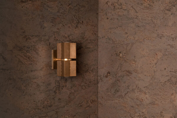 Polaris Wall Light - Small - Tumbled Brass / Aluminium - Image 9