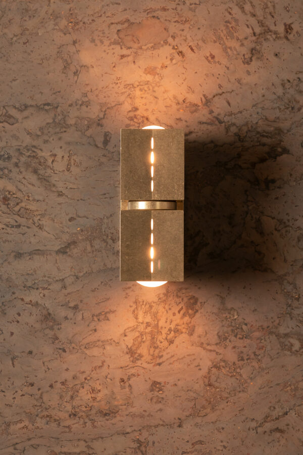 Polaris Wall Light - Small - Tumbled Brass / Aluminium - Image 11