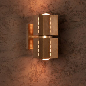 Polaris Wall Light - Small - Tumbled Brass / Aluminium