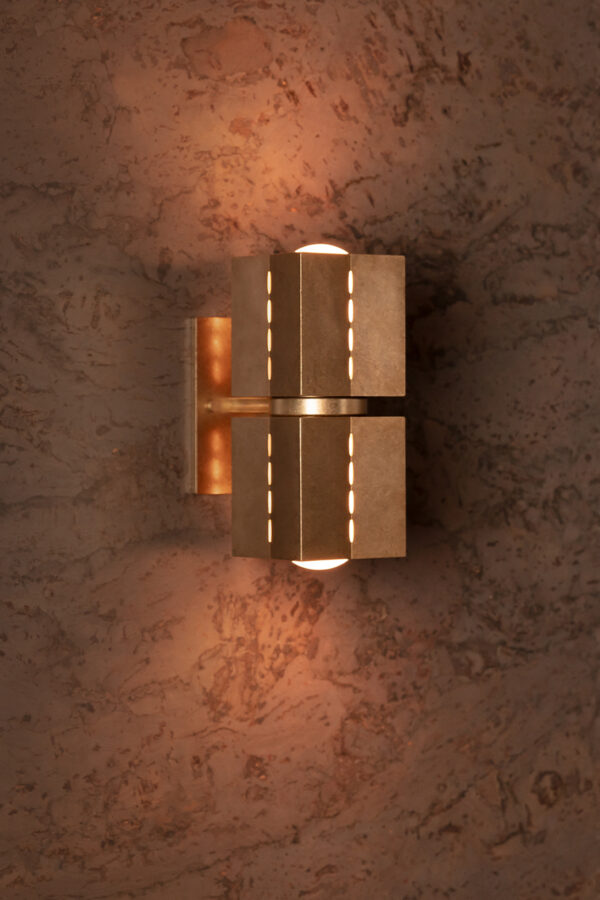 Polaris Wall Light - Small - Tumbled Brass / Aluminium