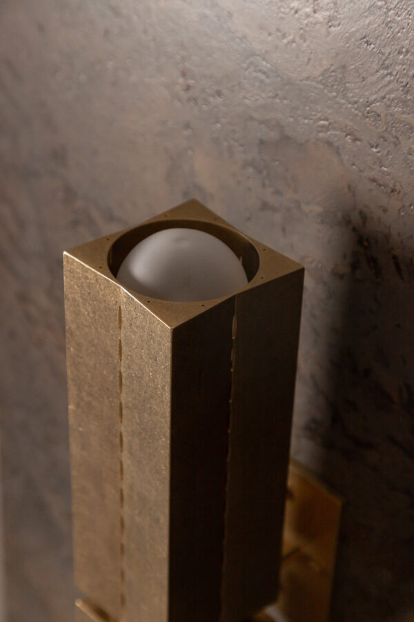 Polaris Wall Light - Large - Tumbled Brass / Aluminium - Image 16