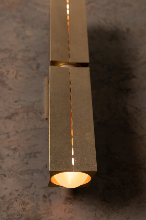 Polaris Wall Light - Large - Tumbled Brass / Aluminium - Image 17