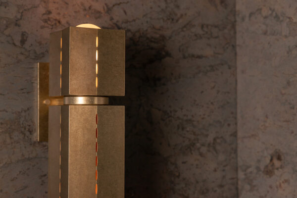 Polaris Wall Light - Medium - Tumbled Brass / Aluminium - Image 17