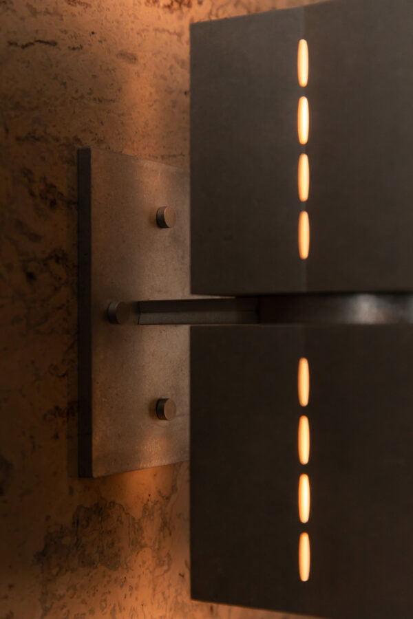 Polaris Wall Light - Small - Tumbled Brass / Aluminium - Image 14