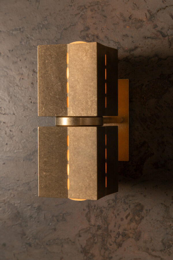 Polaris Wall Light - Small - Tumbled Brass / Aluminium - Image 16